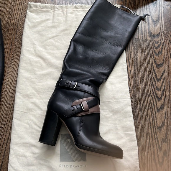 Reed krakoff black leather hight boot size 39 - Picture 2 of 6